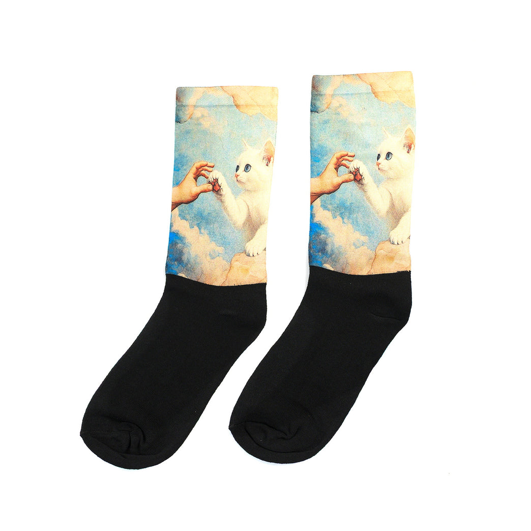 Арт чорапи – "Коте Микеланджело"