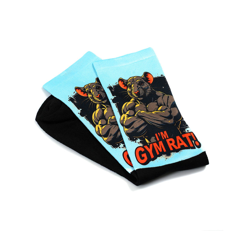 Забавни чорапи за фитнес – "I'm Gym Rat!"
