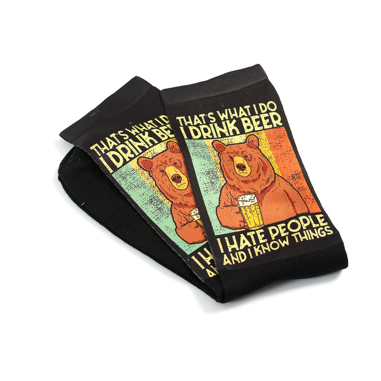 Забавни чорапи – "That's What I Do: I Drink Beer"