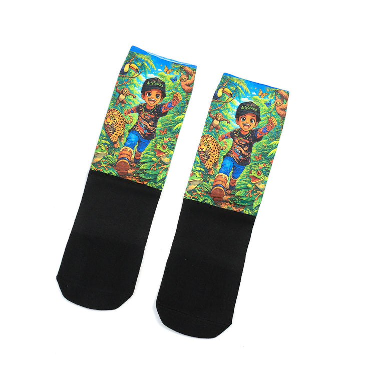 Lustige Socken „Geheimer Dschungel“