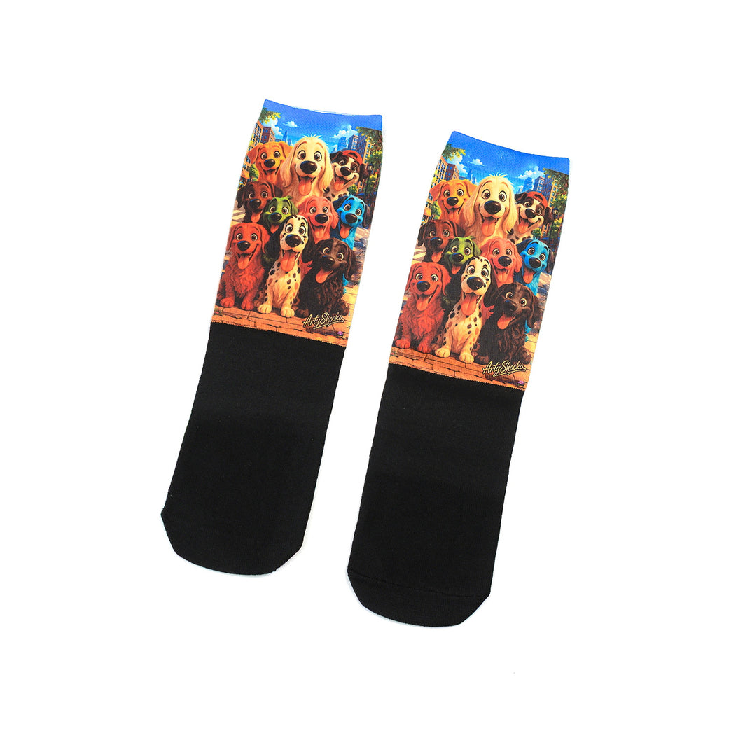 Lustige Socken „Das fröhliche Rudel“