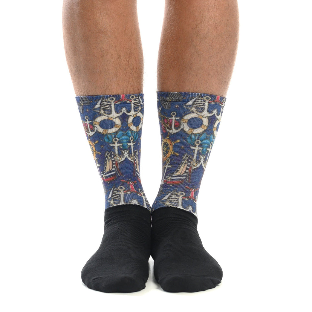 забавни чорапи с котви и морски мотиви, идеални за летни дни и подарък за морски мечтатели