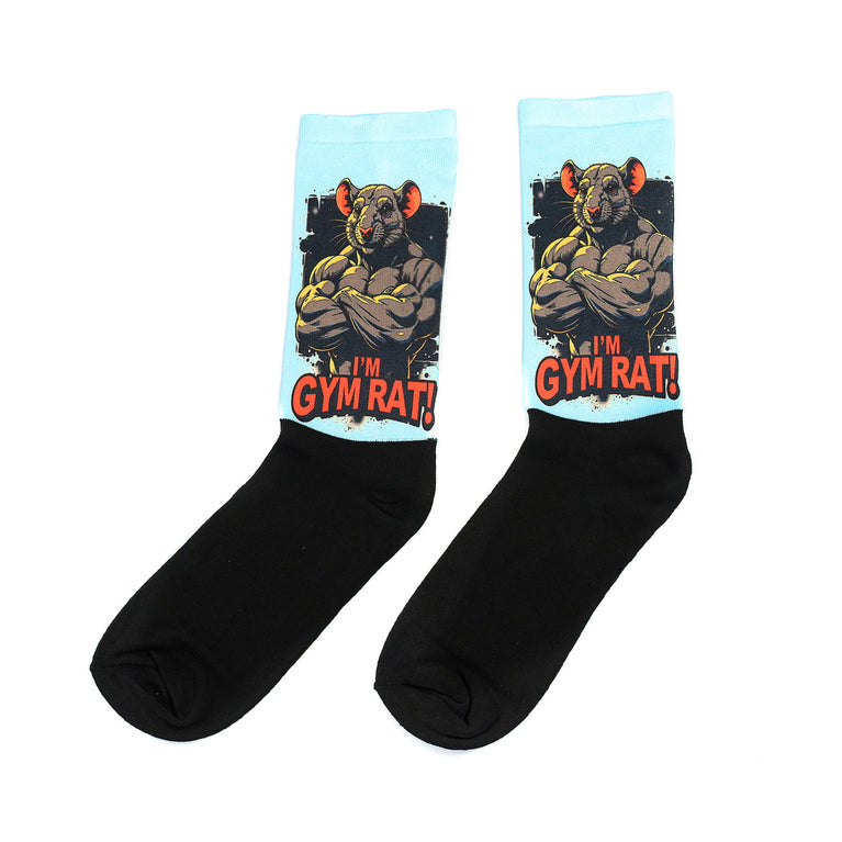 Забавни чорапи за фитнес  – "I'm Gym Rat!"