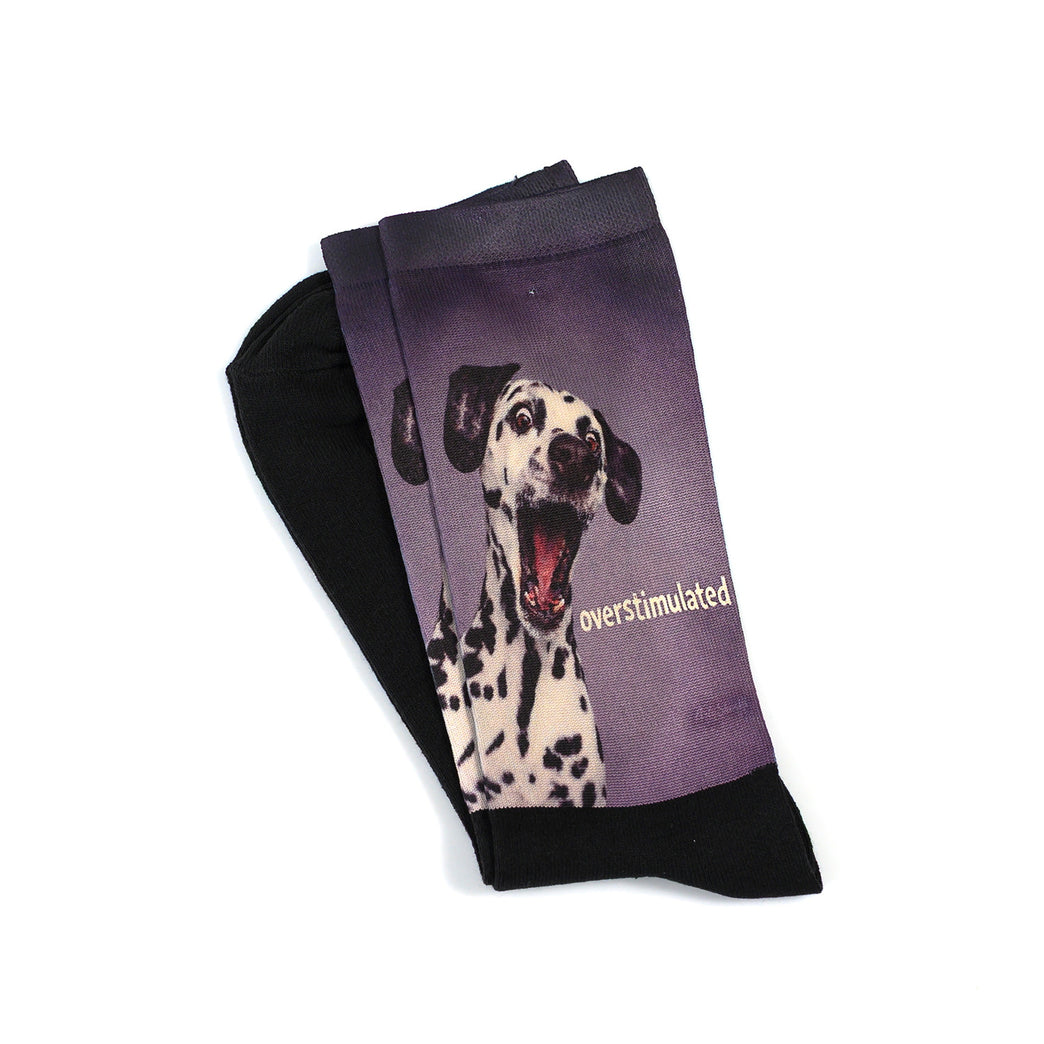 Забавни чорапи с далматинец – „Превъзбуден“