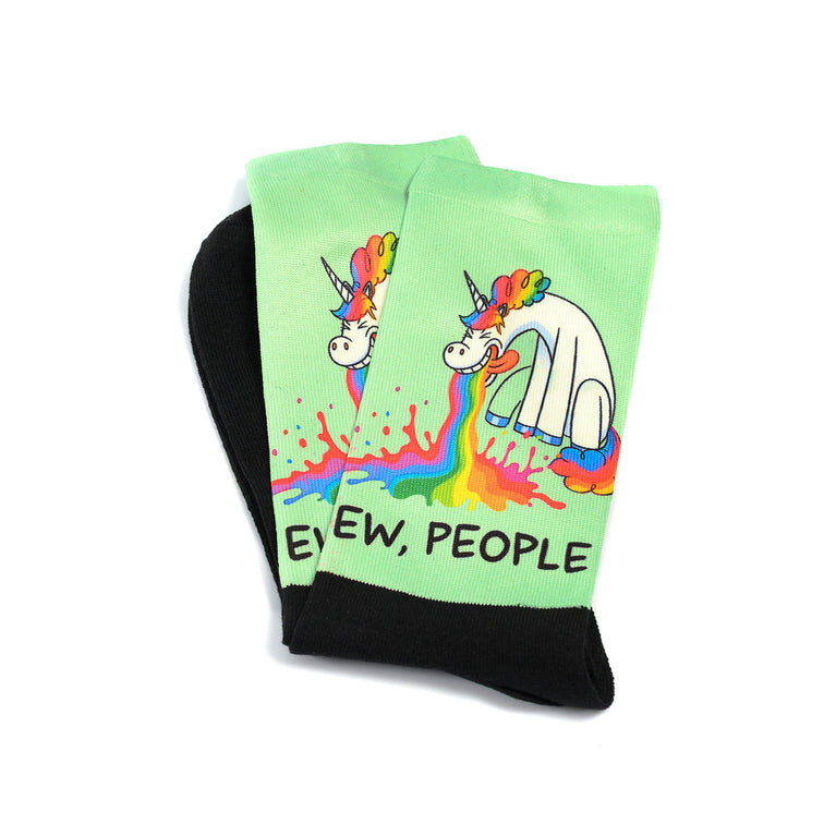 Funny Socks – “Ew, People” Unicorn
