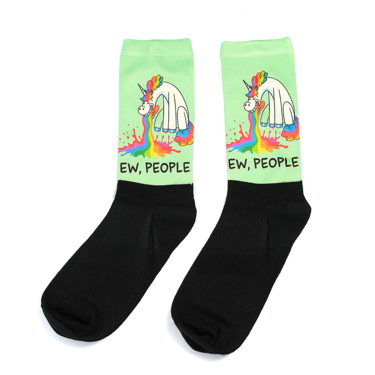 Funny Socks – “Ew, People” Unicorn
