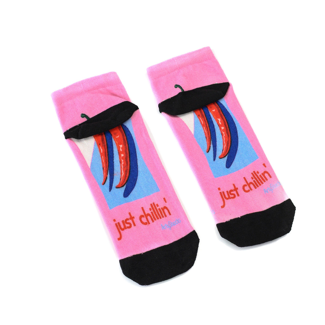 Lustige Socken „Just Chillin’“